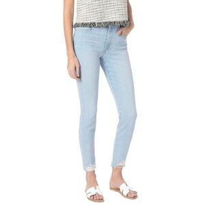 JOES JEANS The Charlie Ripped-hem Crop Slim Skinny Jeans in Judy Blue